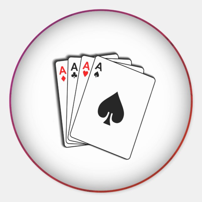Aces Classic Round Sticker (Front)