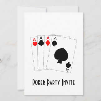Aces Design Poker Party Invitation