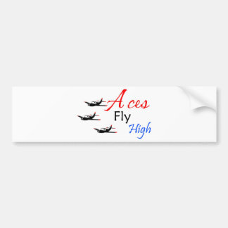 Aces fly high bumper sticker