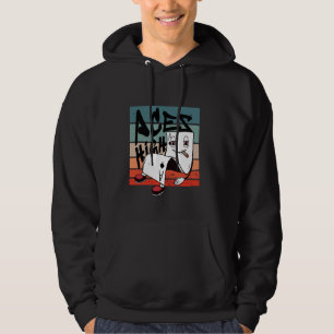 Aces high ace of spades smoking ace card game poke hoodie