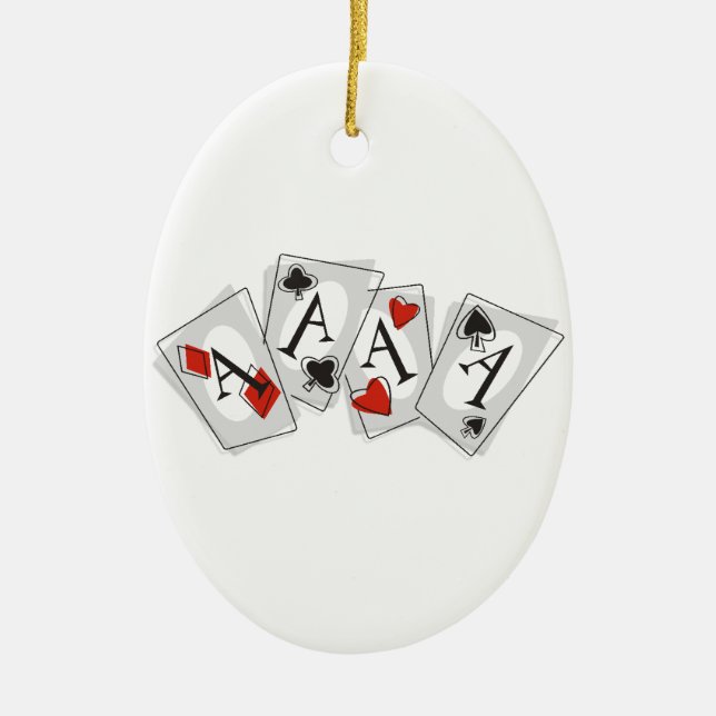 Aces High Ceramic Tree Decoration (Front)