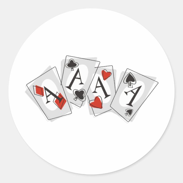 Aces High Classic Round Sticker (Front)