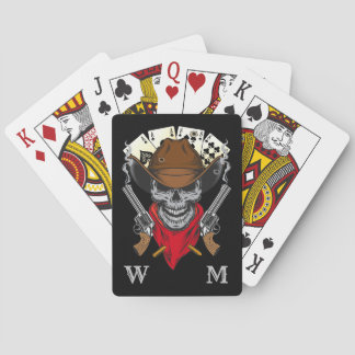 Aces N Eights Dead Man's Hand Cowboy Monogram Playing Cards