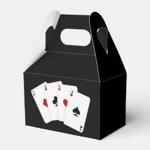 Aces playing card poker party gable favour box