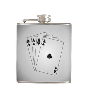 Aces Poker Hand Hip Flask
