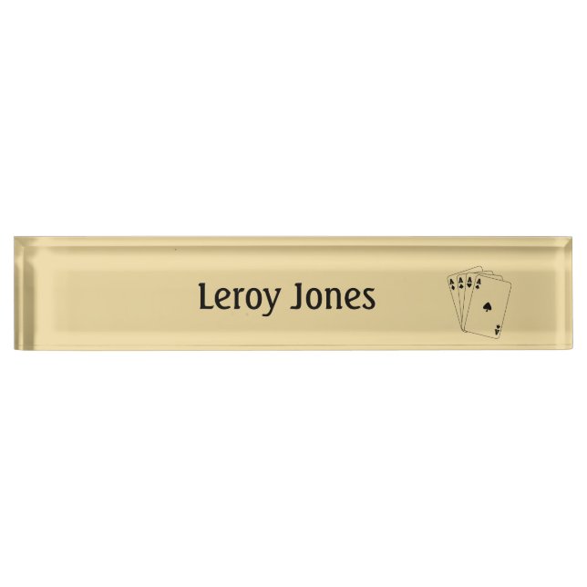 Aces Poker Hand Nameplate (Front)