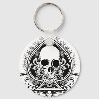 Aces Skull Key Ring