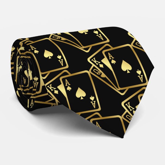 Aces Tie One On Casino Tie (Rolled)