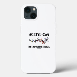 Acetyl-CoA Metabolism Inside Chemical Molecule iPhone 13 Case