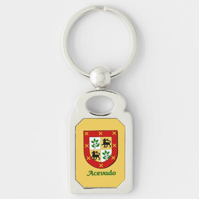 Acevado Family Shield Key Ring (Front)