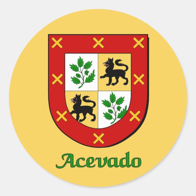 Acevado Family Shield Stickers (Front)