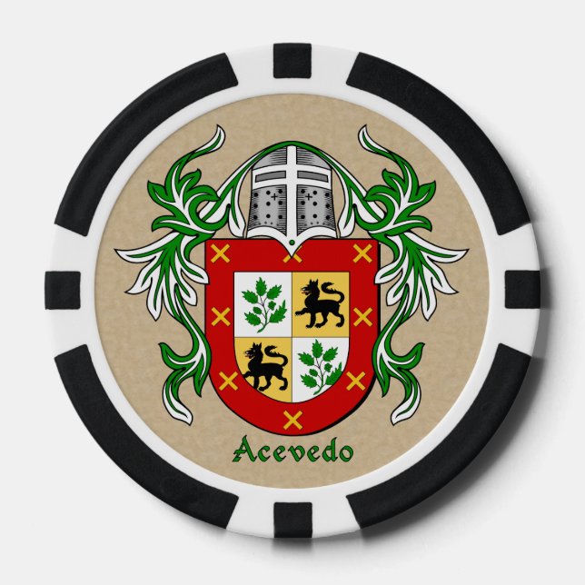 Acevado Heraldic Arms Poker Chips (Front)