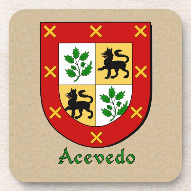 Acevedo Family Shield Coaster (Front)