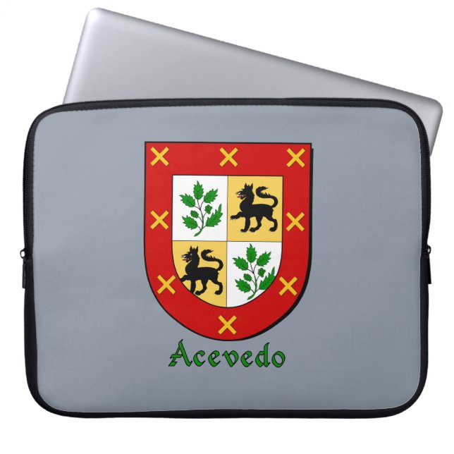 Acevedo Family Shield Laptop Sleeve (Front)