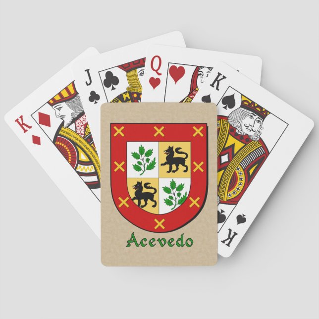 Acevedo Heraldic Shield Playing Cards (Back)
