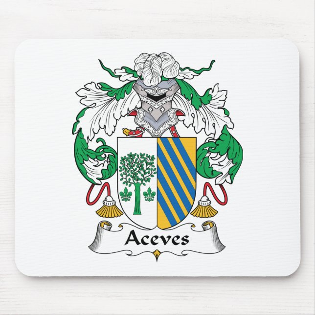 Aceves Family Crest Mouse Mat (Front)