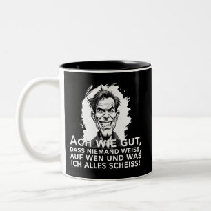 Ach wie gut, dass niemand weiß, worauf ich... Two-Tone coffee mug