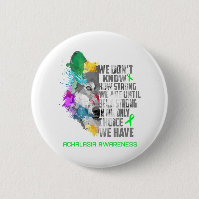 Achalasia Awareness Ribbon Support Gifts 6 Cm Round Badge (Front)