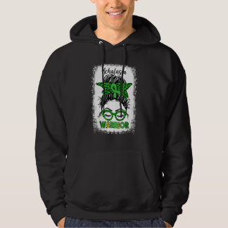 Achalasia Warrior Messy Bun Green Ribbon Leopard S Hoodie