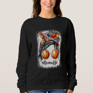 Ached Basketball Nonna Life Messy Bun Game Day 1 Sweatshirt