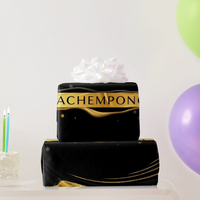 Achempong: Auric Cascade | |Liquid Gold Opulence   Wrapping Paper (Party Gifts)