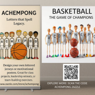 Achempong BB Basketball Merch Designs 4 Champions Retractable Banner