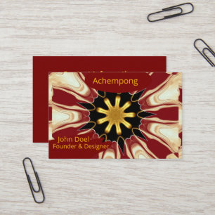 Achempong Crimson & Gold Starburst Luxury Business Business Card