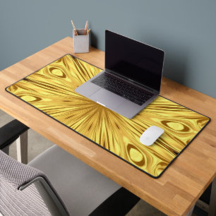 Achempong: Gilded Zenith Opulent Swirl Liquid Go Desk Mat