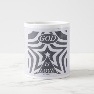 Achempong God Is Love Star Blue & Grey - Oversize  Large Coffee Mug