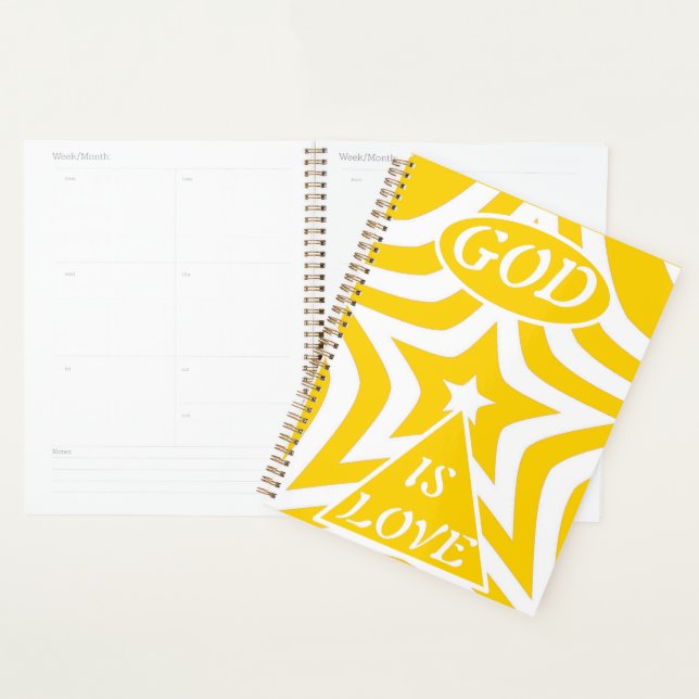 Achempong God Is Love Star Cyber Yellow Week/Month Planner (Display)