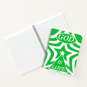 Achempong God Is Love Star Dark Pastel Green Faith Notebook