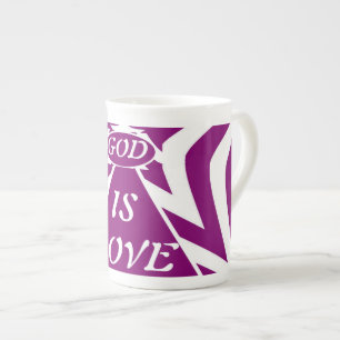 Achempong God Is Love Star Deep Purple - Luxury Bone China Mug