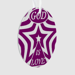 Achempong God Is Love Star Deep Purple - Mystical Ornament