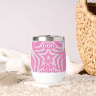 Achempong God Is Love Star Pastel Pink Stemless 