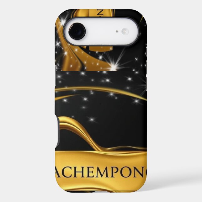Achempong Luxury Tech: Black & Gold Dynamic Swirl  (Back)