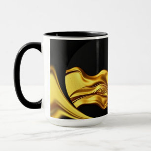 Achempong Opulent Liquid Gold Black Monochrome Art Mug