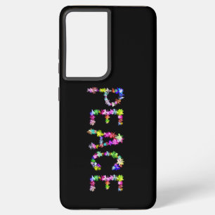 Achempong Peace Love Statement Vibrant Typograph Samsung Galaxy Case