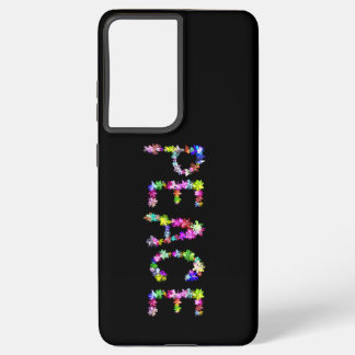 Achempong Peace Love Statement | Vibrant Typograph Samsung Galaxy Case