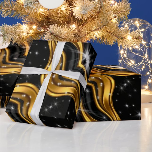 Achempong Signature: Premium Liquid Gold Pattern W Wrapping Paper (Holidays)