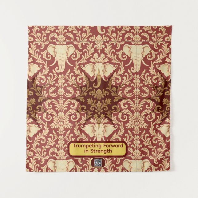 Achempong Trumpeting Forward: A Timeless Statement Tapestry (Front)