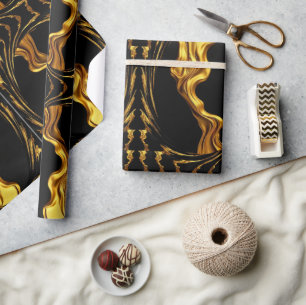 Achempong Zazzle: Luxury Swirl Abstract Art Gift W Wrapping Paper
