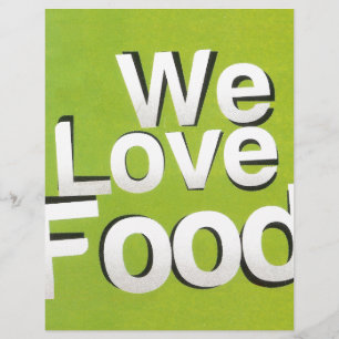 Achempong Zazzle: "We Love Food" Bold Graphic Kitc