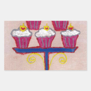 Achempong's Artful Inspirational Cupcake Couture Rectangular Sticker