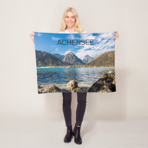 Achensee Tirol Retro Austria Holiday Souvenir Fleece Blanket