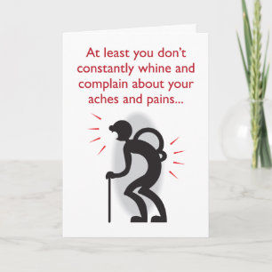 Aches and pains humourous birthday card