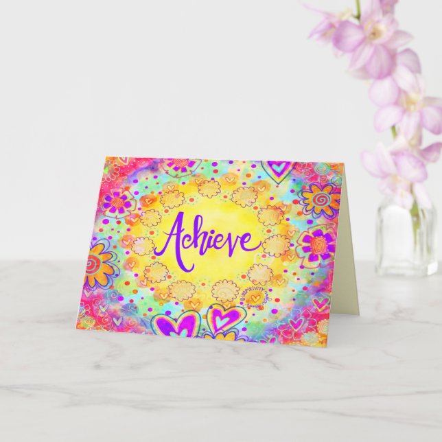 Achieve Fun Floral Colour Inspiration Trendy Card (Orchid)