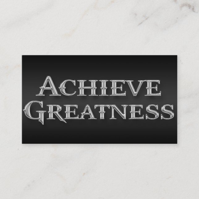 Achieve Greatness Professional Business Card (Front)
