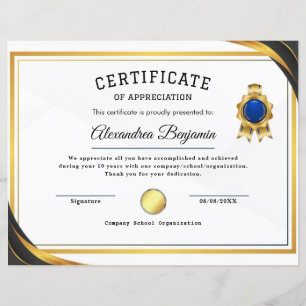 Achievement Appreciate Certificate
