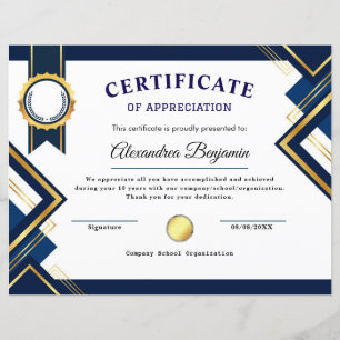 Achievement Appreciate Certificate