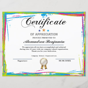 Achievement Appreciate Certificate